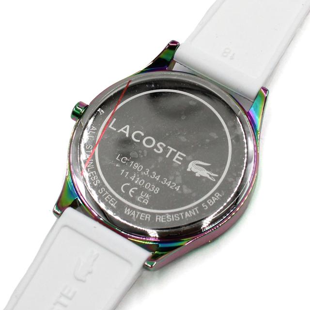 ラコステ LACOSTE 腕時計 FALDA 2001353 クオーツ レディース腕時計 アナログ表示 日常生活防水 時計 ホワイト+虹色 腕時計 時計 ブラン_3