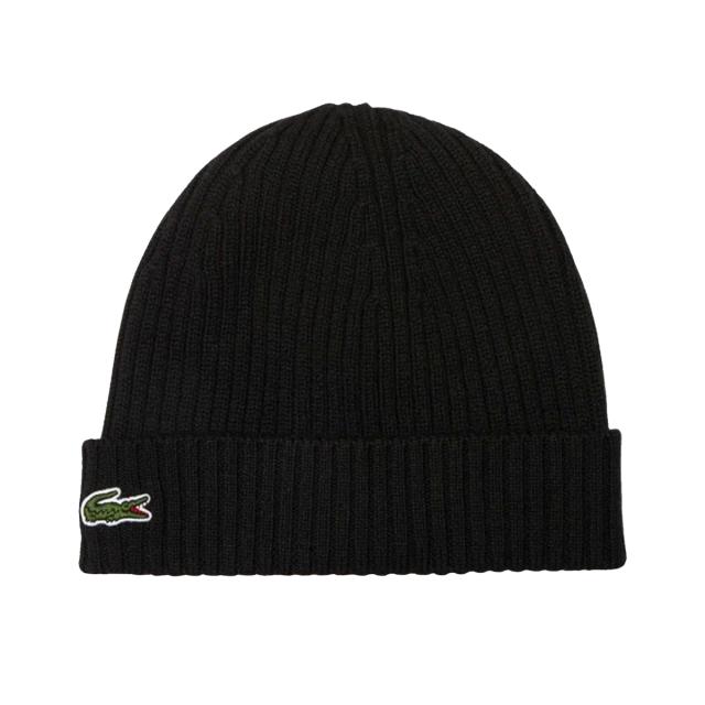 ラコステ LACOSTE ビーニー ニット キャップ 帽子 ニット帽 リブ ロゴ 刺繍 ワンポイント カジュアル RB0001 031 メンズ レディース ニッ