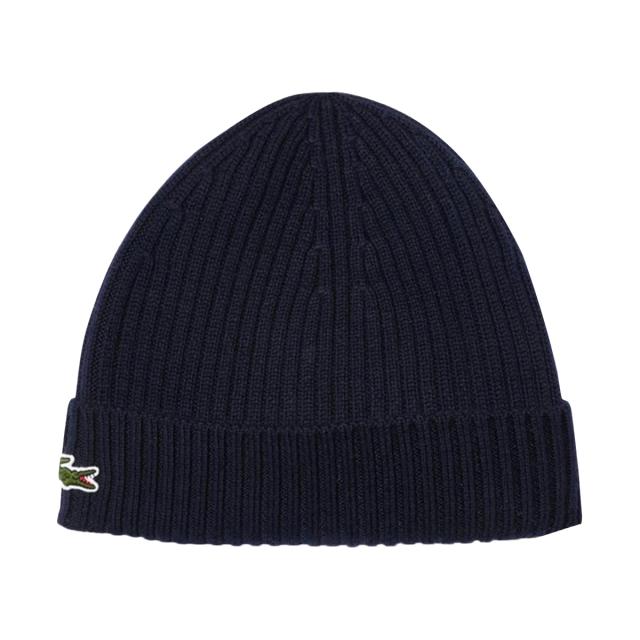 ラコステ LACOSTE ビーニー ニット キャップ 帽子 ニット帽 リブ ロゴ 刺繍 ワンポイント カジュアル RB0001 166 メンズ レディース ニッ