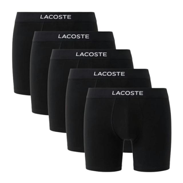ラコステ LACOSTE 下着 ボクサーパンツ ボクサーブリーフ ストレッチ 5枚セット ロゴ お買い得 パック 前閉じ 6H1301 031 メンズ ボクサ