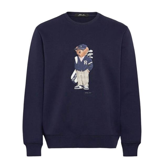RLX RALPH LAUREN アールエルエックス ラルフローレン スウェット トレーナー 長袖 ゴルフ ポロベア 785A82984 002 メンズ ネイビー ブラ