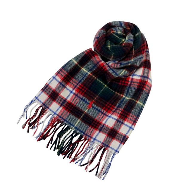 ポロラルフローレン POLO Ralph Lauren マフラー ストール ウール PC0999-002 レディース メンズ ユニセックス ネイビー+レッド+クリーム