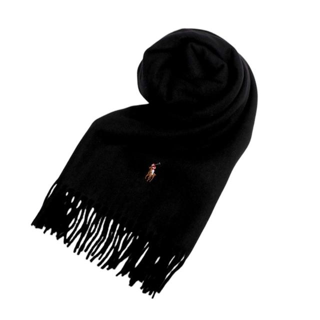 ポロラルフローレン POLO Ralph Lauren マフラー ストール ウール PC1047-001 レディース メンズ ユニセックス ブラック マフラー ブラン