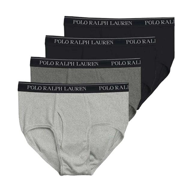 ラルフローレン Ralph Lauren ブリーフ 4枚セット お買い得 パック 下着 NCF3P4 9OD メンズ グレー+ダークグレー+ブラック 綿 コットン
