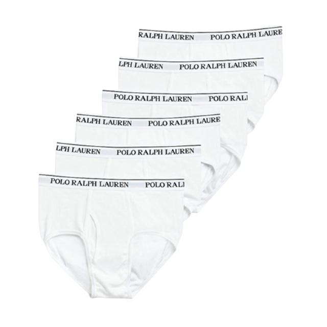ラルフローレン Ralph Lauren ブリーフ 6枚セット お買い得 パック 下着 NCF3P6 WHD アンダーウェア メンズ ホワイト 綿 コットン ブリー