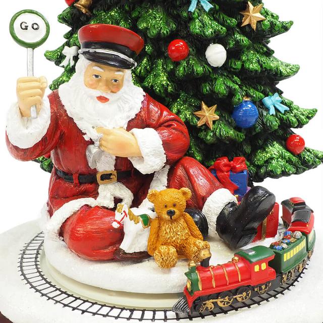 ローマン Roman オルゴール トレインミュージカル 134164 クリスマス 置物 Roman オルゴール インテリア クリスマス ツリー 電車 電車 クリスマス サンタ ツリー 音楽 冬_4