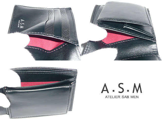 アトリエサブ ATELIER SAB バイアス 二つ折り札入れ 151662 歳暮 ikt02