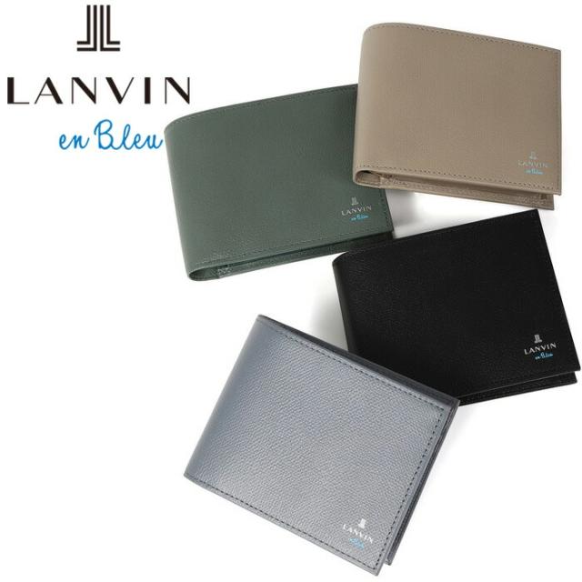LANVIN en Bleu 524606 ランバンオンブルー デクスター 二つ折り財布 中ベラ付き カード段10 ikt02