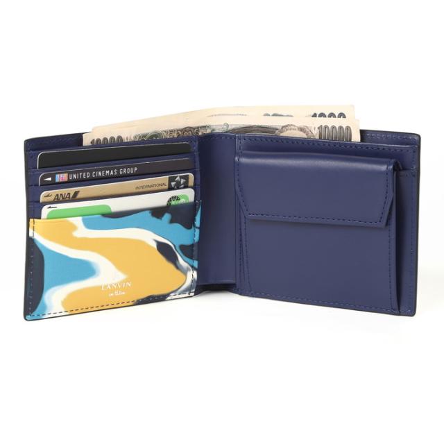 LANVIN en Bleu 533603 ランバンオンブルー ネビュラ 二つ折り紙入れ 歌留多段6 ikt02