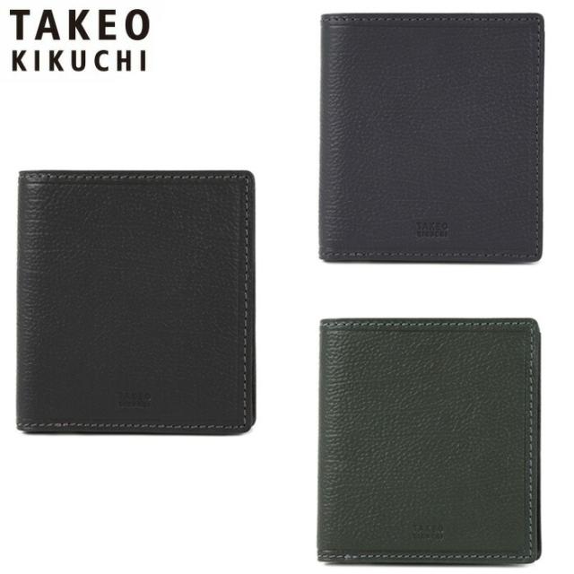 TAKEO KIKUCHI タケオキクチ タケオ キクチ クォーター 二つ折り財布 純札 カード段8 742633 ikt02
