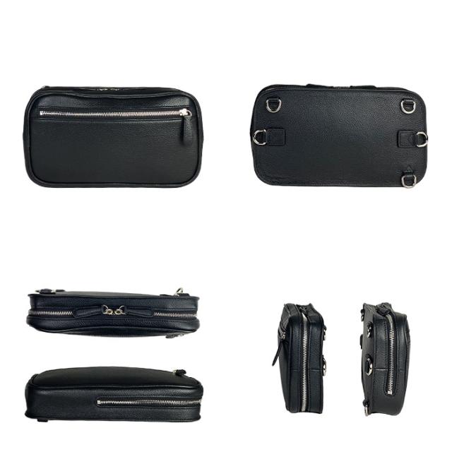 平野鞄 ひらのかばん ヒラノ ショルダーバッグ ボディバッグ 牛革 レザー メンズ 4WAY 横 縦 カジュアル サステナブル SDGs HAMILTON -Grandeur- KBN 16466 hira39