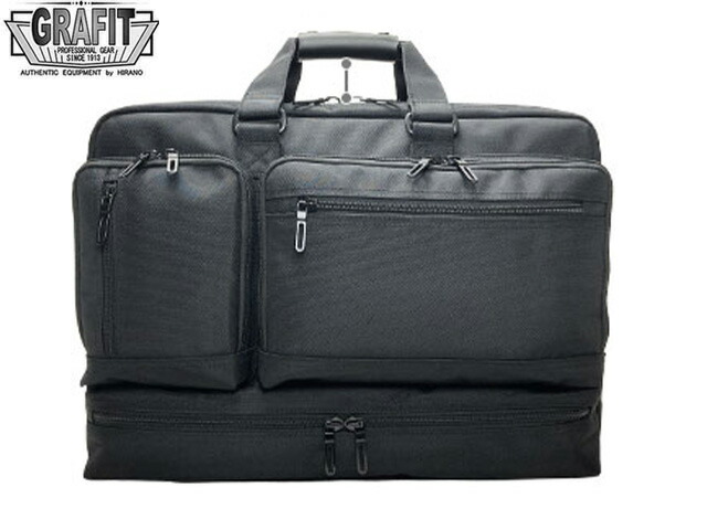 平野鞄 ひらのかばん ヒラノ ブリーフケース ビジネスバッグ 出張 衣類収納 大容量 3WAY A3サイズ PC対応 メンズ 横 横型 黒 GRAFIT KBN 26716 hira39