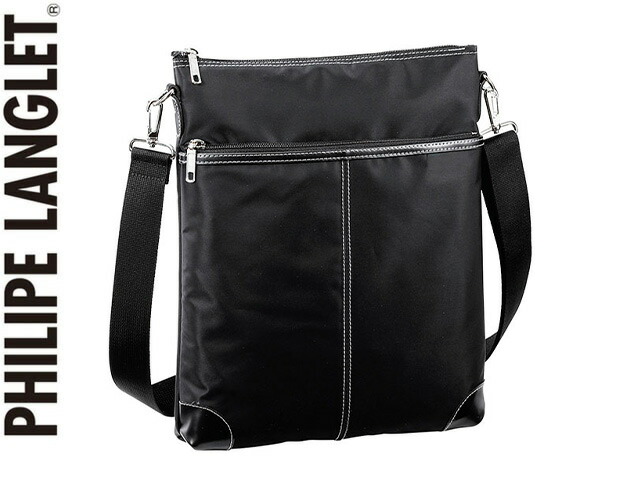 平野鞄 ひらのかばん ヒラノ ショルダーバッグ カジュアルバッグ 縦 日本製 国産 豊岡製鞄 メンズ A4ファイル 高密度ナイロン 薄マチ 軽量 PHILIPE LANGLET KBN 33771 hira39