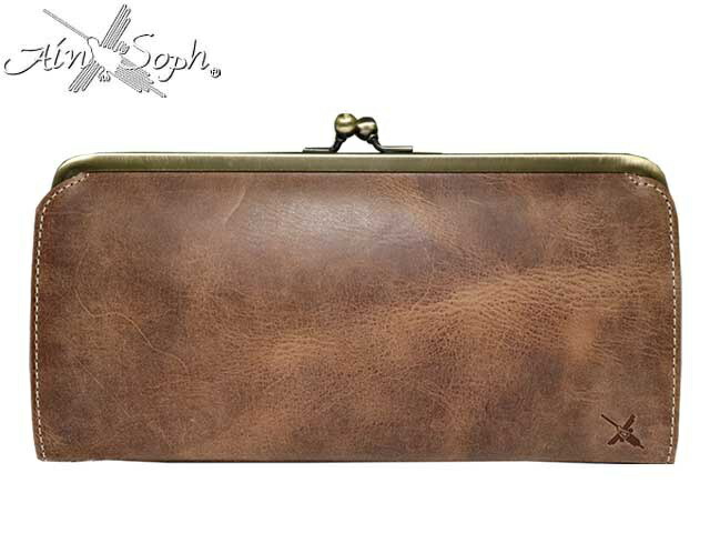 Ain Soph アインソフ Ain Soph アインソフ AinSoph アインソフ AINSOPH 牛革 がま口 長財布 DA1306-HP ain44