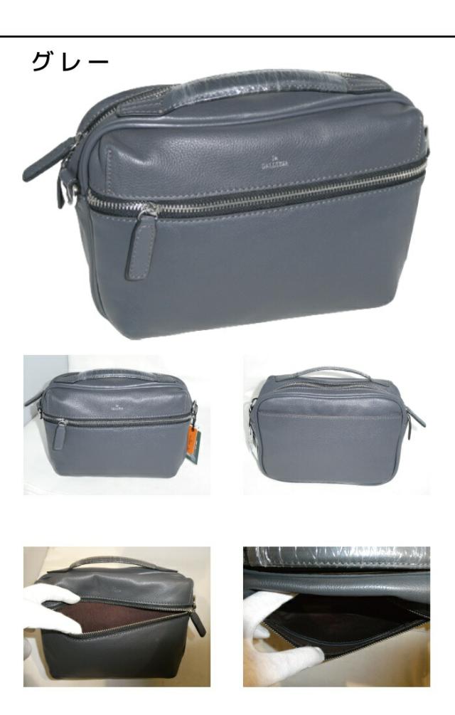 新品未使用】la Galleria ソフト牛革製手付きショルダーバック