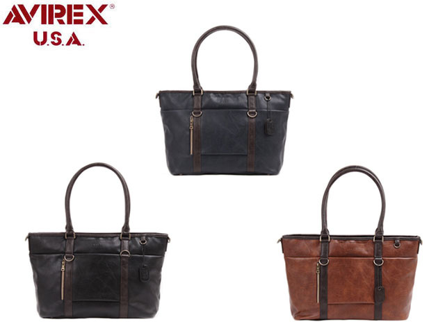 正規品 メンズ レディース    通勤 通学 記念日 冠婚葬祭 贈答品 ギフト [アヴィレックス] AVIREX ヴィンテージ風2wayトートバッグ AX2032 rowa12