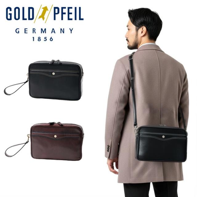 ゴールドファイル GOLD PFEIL ゴールドファイル GOLD PFEIL オックスフォード レザーメンズバッグ兼ショルダーバッグ 901207