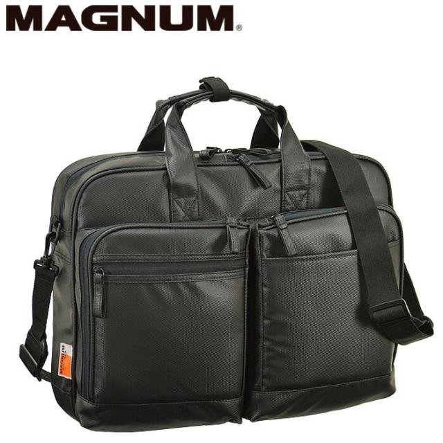 ブリーフケース ビジネスバッグ ビジネストラベルバッグ メンズ B4ファイル 軽量 ビジネストラベルバッグ 1680Dポリエスター ビジネス PVCコート 出張 通勤 黒 #26641 マグナム MAGNUM  hira39