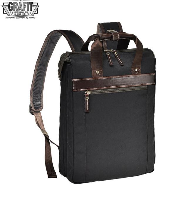 トート リュック デイパック トートリュック デイパック B4サイズ メンズ タブレット対応 2層 スリム ツイルナイロン 縦型 ビジネス カジュアル 黒 カーキ 紺 ワイン #42568 グラフィット GRAFIT  hira39