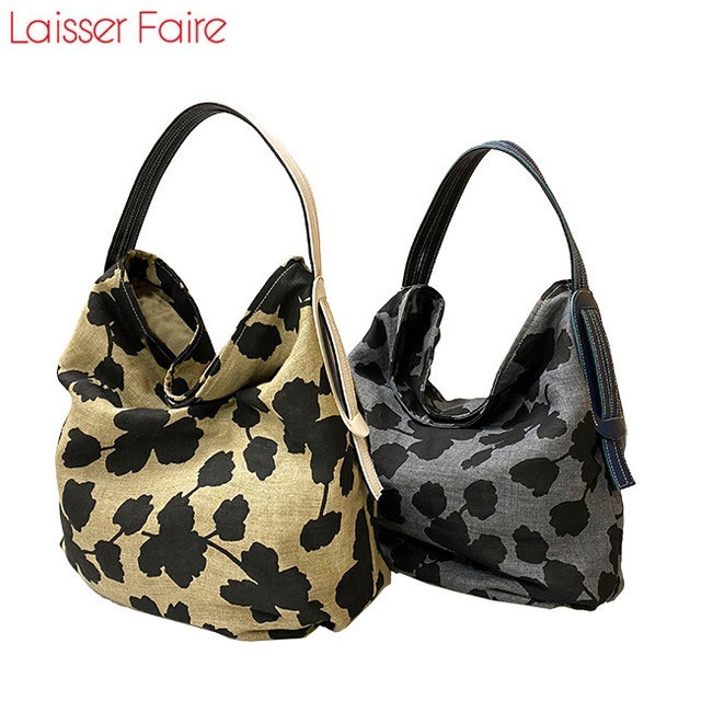 正規品 メンズ レディース ポイント10倍  通勤 通学 記念日 冠婚葬祭 ホワイトデー Laisser Faire レッセフェール フィオレ 本革×イタリア製麻ショッピングハンドバッグ 520038 lily19