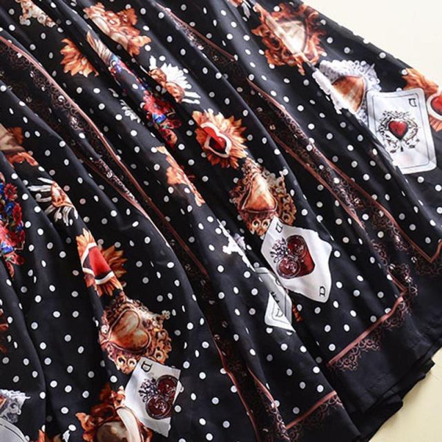 ワンピース ローズ 立体刺繍 花柄 ドット柄 チュールフリル ラウンドネック ノースリーブ ウエスト切り替え ハート柄トランプ柄 フレア Aライン モノトーン 配色 レトロ 個性的 カジュアル きれいめ 大人 可愛い 上品 バラ型 刺しゅう お呼ばれ お出かけ デート 春夏 秋 黒