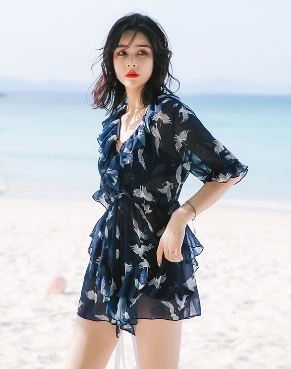 水着 ビキニ レディース 花柄 3点セット クロス デザイン ボクサー