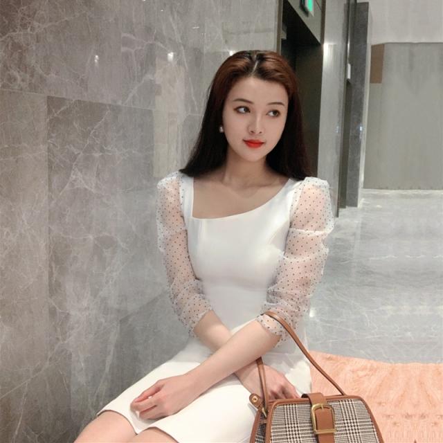 ワンピース レディース ドレス 黒 白 小さいサイズ XS ひざ 丈 透け感 上品 エレガント きれいめ かわいい シンプル カジュアル おしゃれ 着痩せ 細見え 着回し 合わせやすい 休日 デート お出かけ お呼ばれ 旅行 女子会 パーティー イベント OL 学生 大学生 ママ 通勤 通学