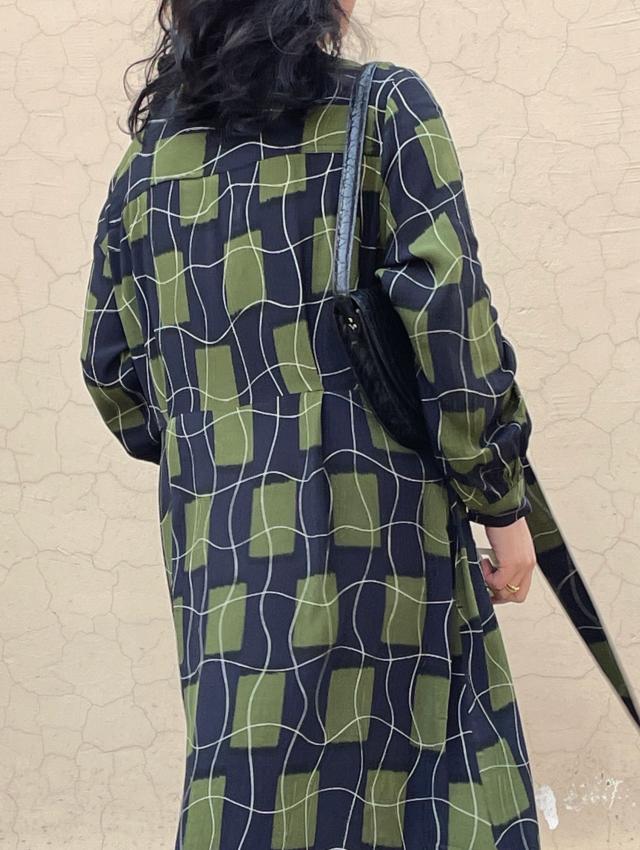 ワンピース レトログリーン エレガン トドレス セクシー エロかわ