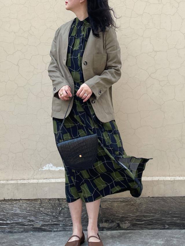 ワンピース レトログリーン エレガン トドレス セクシー エロかわ