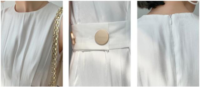 ワンピース ノースリーブ レディース 白 黒 きれいめ 小さい 大きい