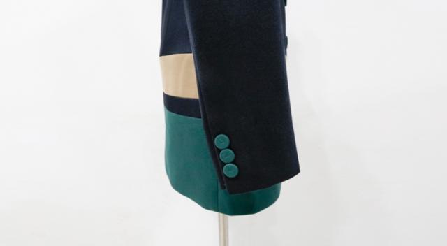 セットアップ 上下 レディース パンツスーツ カラーブロック