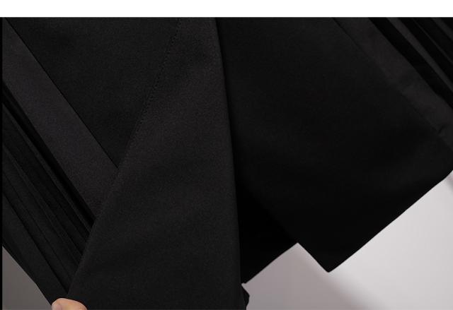 ワンピース ジャケット風 レディース 春 女子会 大きい サイズ 2XL 3XL オフィス スタイル ファーマル 韓国 無地 ジャケット風 五分袖 タイト かわいい 上品 リゾート お泊まり ビジネス 通学 10代 ダブルボタン 7分袖 細身 秋 大人 可愛い おしゃれ 旅行  OL デート 20代_12