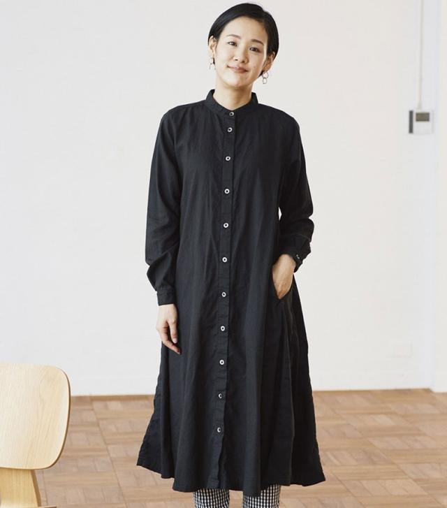 レディース トップス シャツ ロング丈 羽織り 綿 コットン ゆる ゆったり ルーズ 大きめ 体型 カバー ボタン 立襟 スタンドカラー 長袖 袖あり ポケット 無地 シンプル ドロップショルダー おしゃれ 大人 かわいい カジュアル ナチュラル 通勤 通学 お出かけ デート 休日 冬