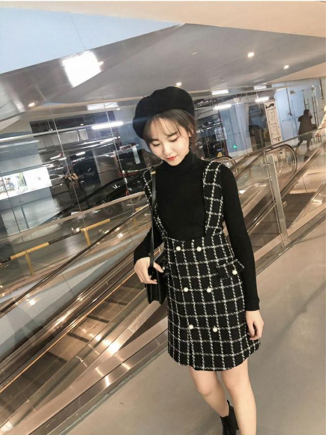 レディース 2点セット 2種類 ハイネック ニット キャミソールワンピ