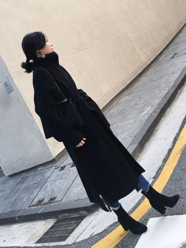 レディース アウター ウール l ロング丈 コート スプリング 春コート 無地 シンプル ベルト付き スリット 襟付き ポケット付き OL 通勤 通学 チェスターコート レディース アウター ウール ロング丈 スプリング 春