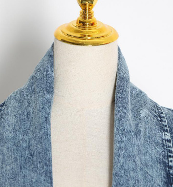 コート デニム ロング ジャケット マキシ丈 トッパーコート ショール