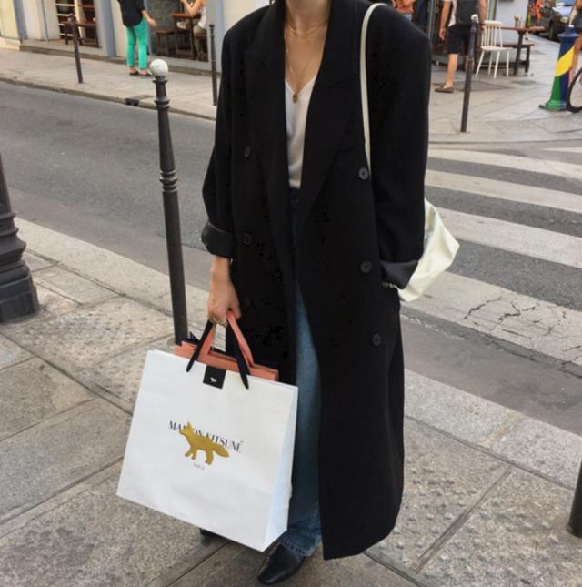 ロング厚地の外套 レディース ロング丈 春 秋 アウター 上衣 厚地の外套 ロング上衣 生あたたかい 長袖 Vのど頚 襟付き添い人 前食い違い ダブル 名取り草 成年者 好いたらしい 好いたらしいめ 分かりやすい 心地よい 着飾る こなれ感 無地 OL 通い 教え子 通学 会う約束 お出かけ 着回し 韓国 黒 黒いこと
