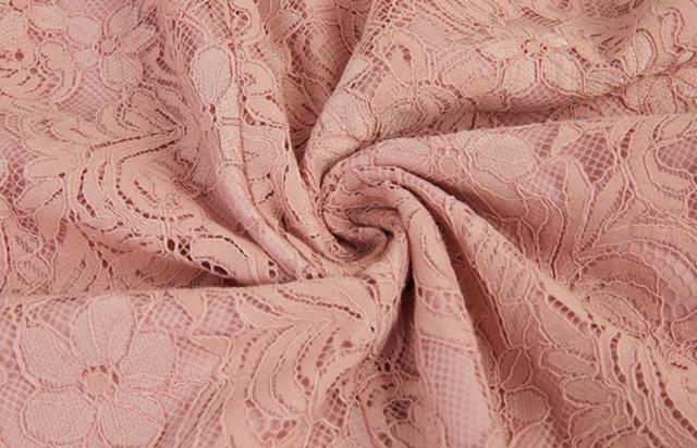 ワンピース レディース レース 花柄 七分袖 袖あり 透け感 ラウンド