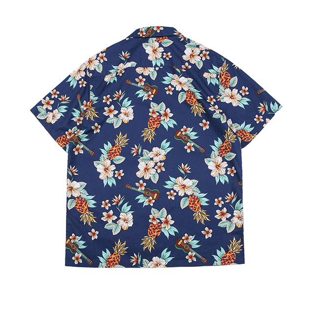 アロハ シャツ レディース トップス 半袖 Vネック 前開き 綿 かわいい シンプル カジュアル おしゃれ ゆったり エキゾチック ラフ  ギター パイナップル ハイビスカス 柄 春 夏 学生 通学 デート お出かけ 女子会 休日 着回し 普段使い 韓国 オルチャン 大きいサイズ XL 2XL