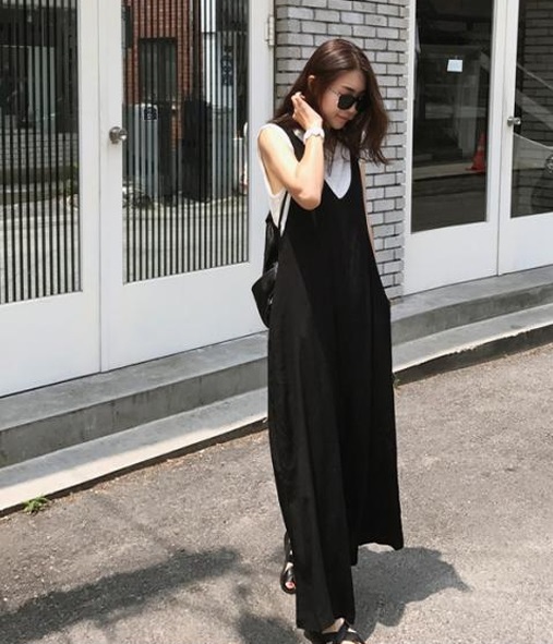 サロペット パンツ ワイドレッグパンツ ワイド オーバーオール ポケット付き 9分丈 九分丈 クロップドパンツ ルーズ ゆったり ゆるだぼ 楽ちん カジュアル 無地 シンプル 大人可愛い かわいい 可愛い 大人女子 おしゃれ お洒落 通勤 通学 学生 お出かけ デート 旅行 休日 普_7