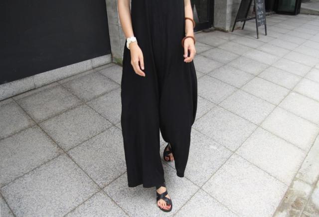 サロペット パンツ ワイドレッグパンツ ワイド オーバーオール