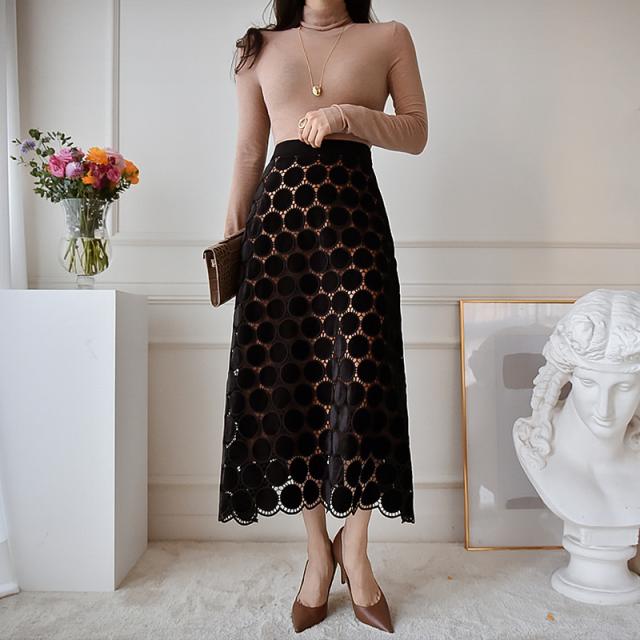 ロング スカート レディース ボトムス ミモレ丈 ロング丈 フレア ドット柄 レース 透け感 シースルー かわいい きれいめ シンプル 大人 おしゃれ ラブリー キュート ガーリー 個性的 ハイウエスト 脚長効果 ポルカドット お出かけ デート 女子会 ランチ ディナー 旅行 ロング スカート レディース ボトムス ミモレ丈 ロング丈 フレア