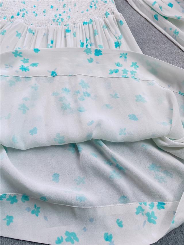 小花柄 シフォン ワンピース ワンピ シャーリング マイクロミニ