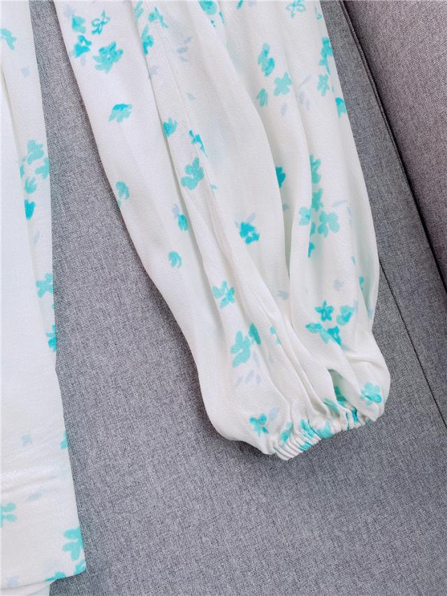 小花柄 シフォン ワンピース ワンピ シャーリング マイクロミニ