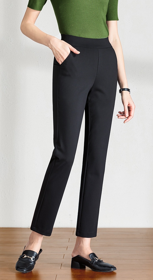 ハイウエストシガレットパンツ ボトムス パンツ ストレートパンツ 9分