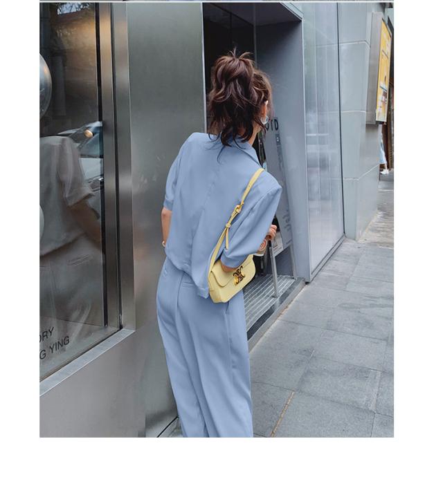 セットアップ レディース ジャケット 半袖 ショート丈 タックパンツ 春