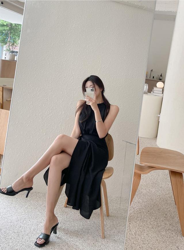 セットアップ レディース ラップスカート 夏 ノースリーブ 薄手