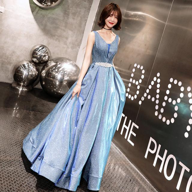 グリッター Vネック イブニングドレス ドレス パーティードレス ロング ロング丈 袖なし ノースリーブ Aライン 切り替えデザイン ハイウエスト かわいい 大人可愛い きれいめ 大人 上品 おしゃれ お洒落 大人女子 セクシー 主役級 存在感 エレガント ゴージャス 華やか ラメ 1_1
