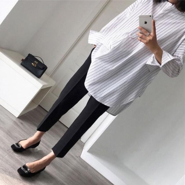 マタニティ 9分丈 テーパードパンツ ボトムス パンツ ズボン ポケット ハイウエスト ウエストゴム 伸縮性 薄手 厚手 きれいめ シンプル カジュアル 大人 おしゃれ お洒落 大人女子 無地 春 夏 秋 30代 40代 50代 レディース ママ 通勤 デート お出かけ 公園デビュー 女子会 休_16