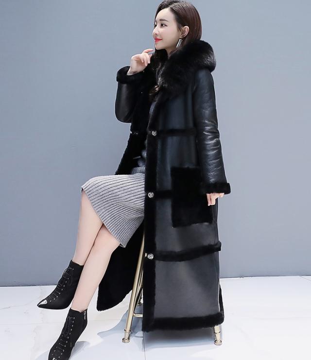 ムートンコート ロング丈 レディース アウター 長袖 モコモコ フード付き ファー 前開き 合皮  ビックポケット かわいい きれいめ シンプル おしゃれ かっこいい 大人 女子 こなれ感 クール ラブリー キュート 主役級 お仕事 パーティー 結婚式 二次会 S M L XL 2XL 3XL 2色 ムートンコート ロング丈 レディース アウター 長袖 モコモコ フード